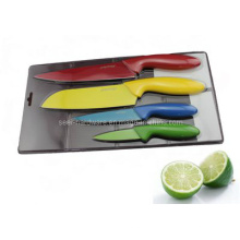 Ensemble de couteau de cuisine en plastique coloré 4PCS (SE-3548)